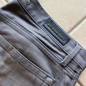 Mens designer Burberry gray stone wash jeans 31 waist 32 length